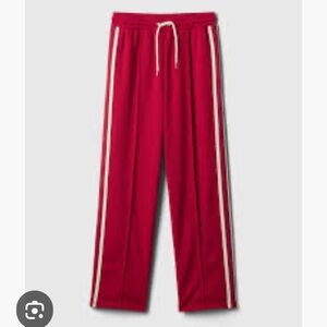 NWT Gap high rise red  pintuck track pants